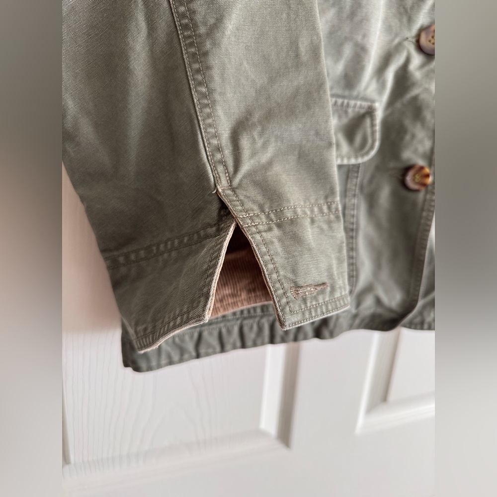 L.L. Bean Canvas Barn Jacket | Corduroy Collar | Women’s Large - Picture 4 of 10